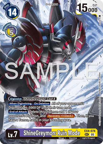 ShineGreymon: Ruin Mode &mdash; Digimon Card Game card