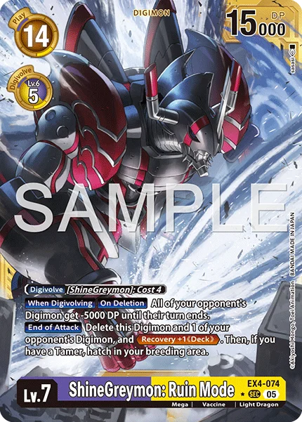 ShineGreymon: Ruin Mode &mdash; Digimon Card Game card