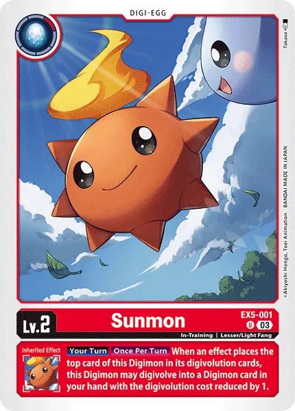 Sunmon &mdash; Digimon Card Game card