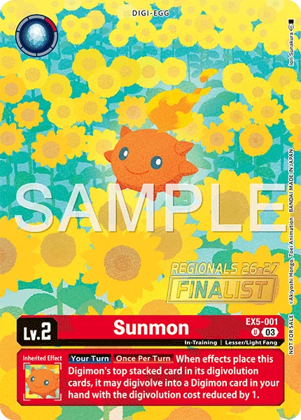 Sunmon &mdash; Digimon Card Game card
