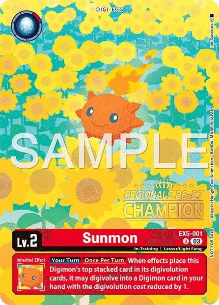 Sunmon &mdash; Digimon Card Game card