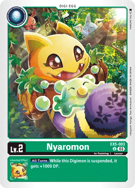 Nyaromon &mdash; Digimon Card Game card