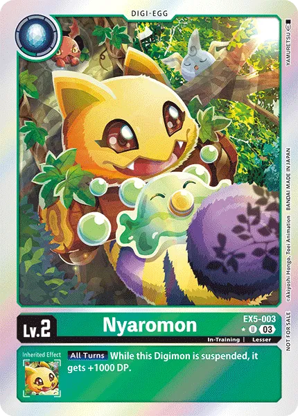Nyaromon &mdash; Digimon Card Game card