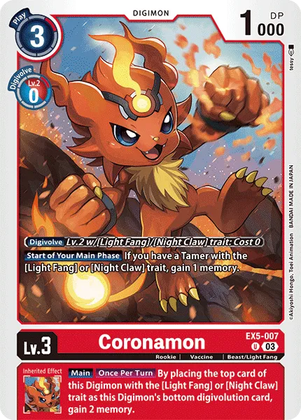 Coronamon &mdash; Digimon Card Game card