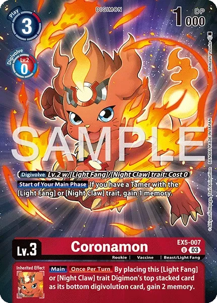 Coronamon &mdash; Digimon Card Game card