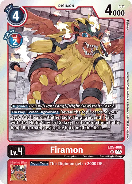 Firamon &mdash; Digimon Card Game card