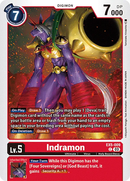 Indramon &mdash; Digimon Card Game card