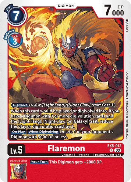 Flaremon &mdash; Digimon Card Game card