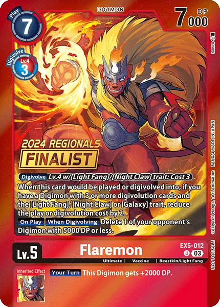 Flaremon &mdash; Digimon Card Game card