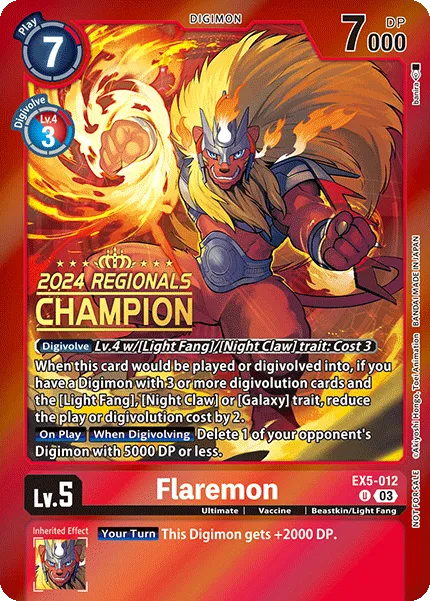 Flaremon &mdash; Digimon Card Game card