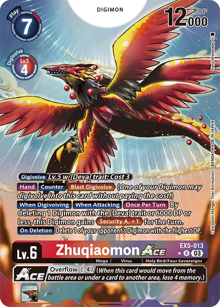 Zhuqiaomon ACE &mdash; Digimon Card Game card