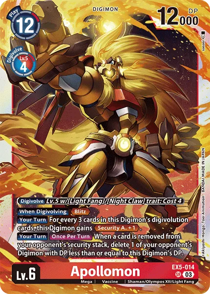 Apollomon &mdash; Digimon Card Game card