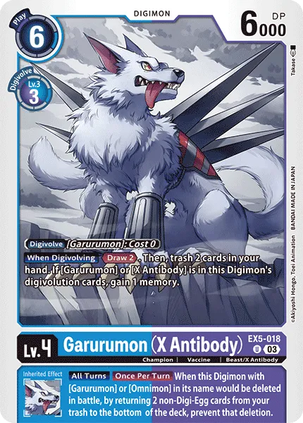 Garurumon (X Antibody) &mdash; Digimon Card Game card