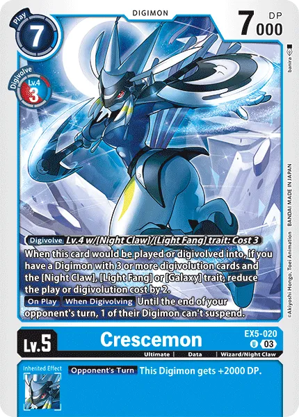 Crescemon &mdash; Digimon Card Game card