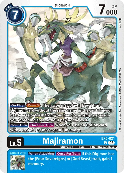 Majiramon &mdash; Digimon Card Game card
