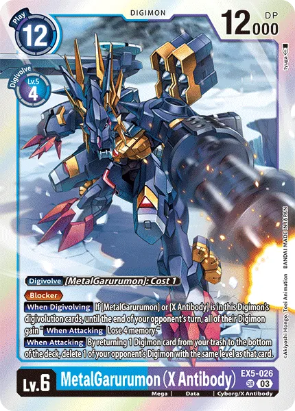 MetalGarurumon (X Antibody) &mdash; Digimon Card Game card