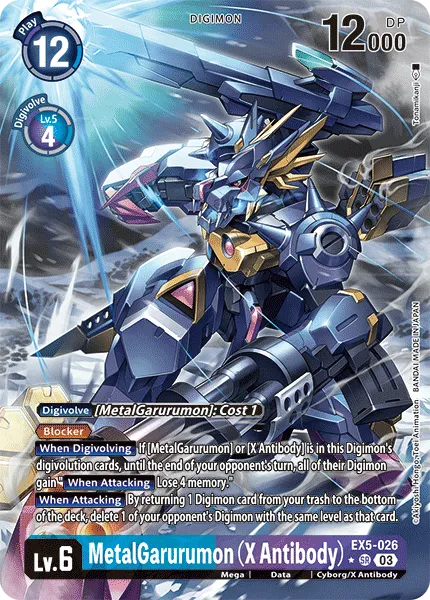 MetalGarurumon (X Antibody) &mdash; Digimon Card Game card