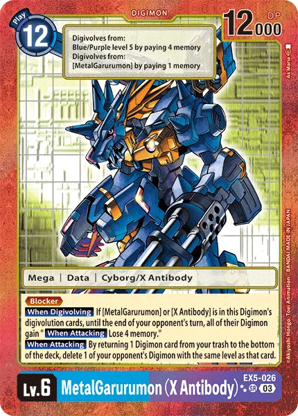 MetalGarurumon (X Antibody) &mdash; Digimon Card Game card