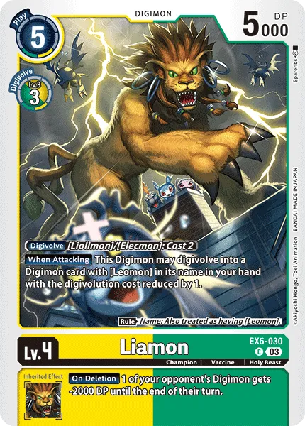 Liamon &mdash; Digimon Card Game card