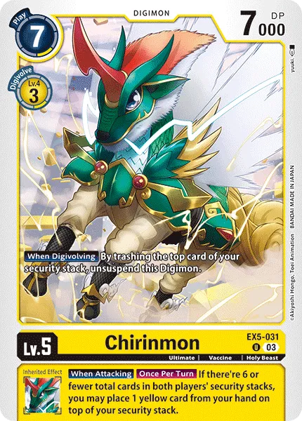 Chirinmon &mdash; Digimon Card Game card