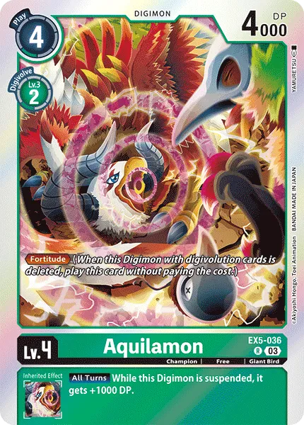 Aquilamon &mdash; Digimon Card Game card