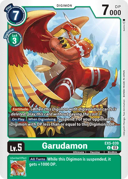 Garudamon &mdash; Digimon Card Game card