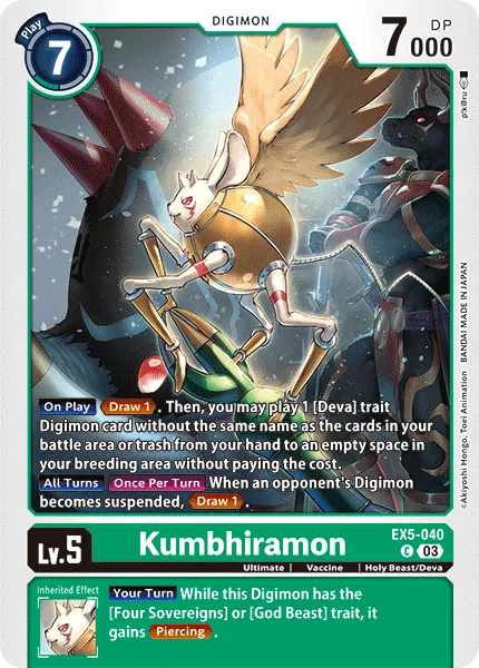 Kumbhiramon &mdash; Digimon Card Game card
