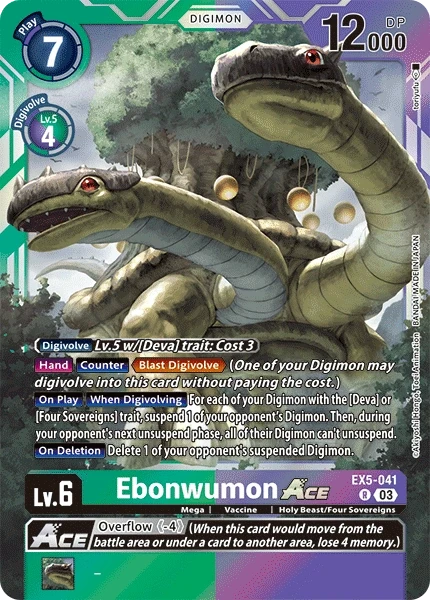 Ebonwumon ACE &mdash; Digimon Card Game card