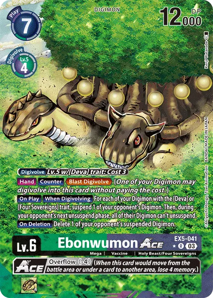 Ebonwumon ACE &mdash; Digimon Card Game card