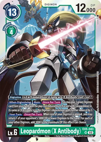 Leopardmon (X Antibody) &mdash; Digimon Card Game card