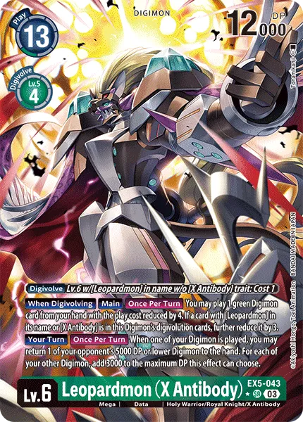 Leopardmon (X Antibody) &mdash; Digimon Card Game card