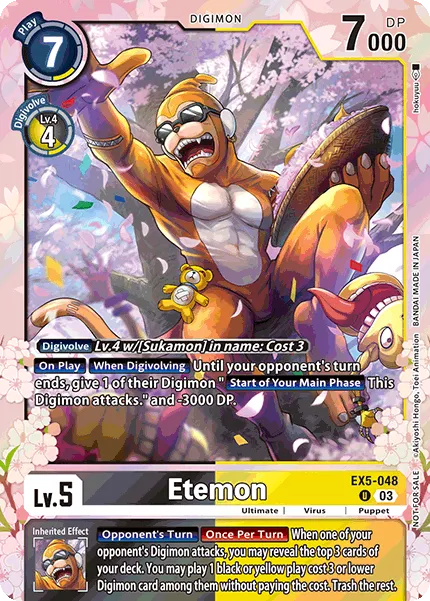 Etemon &mdash; Digimon Card Game card