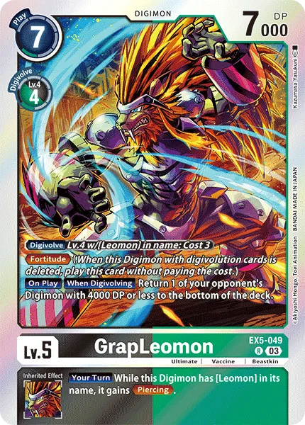 GrapLeomon &mdash; Digimon Card Game card