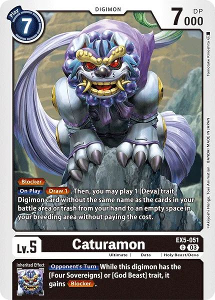 Caturamon &mdash; Digimon Card Game card