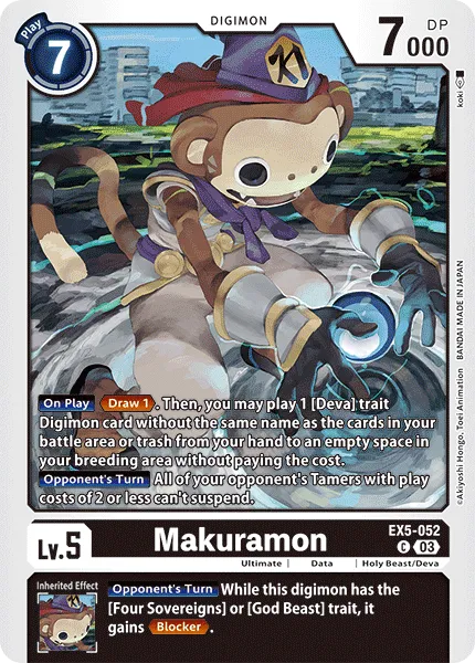 Makuramon &mdash; Digimon Card Game card