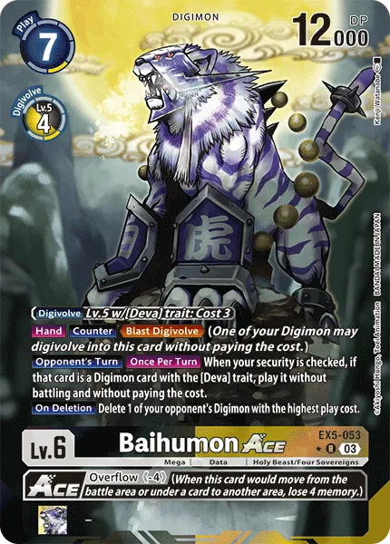 Baihumon ACE &mdash; Digimon Card Game card