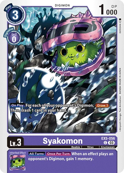 Syakomon &mdash; Digimon Card Game card