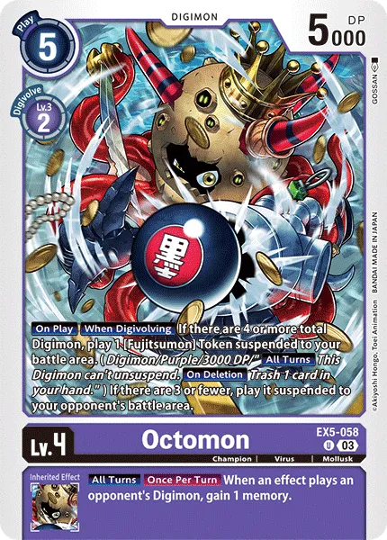 Octomon &mdash; Digimon Card Game card