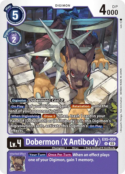 Dobermon (X Antibody) &mdash; Digimon Card Game card