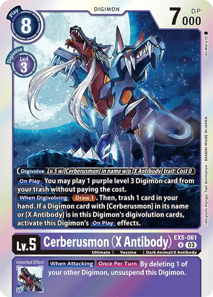 Cerberusmon (X Antibody) &mdash; Digimon Card Game card