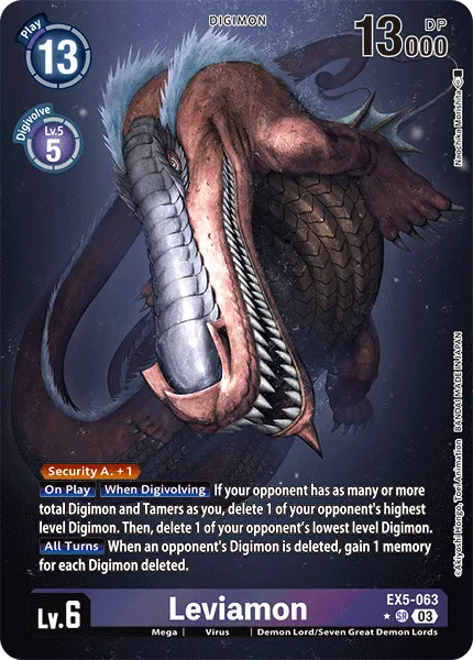 Leviamon &mdash; Digimon Card Game card