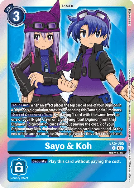 Sayo & Koh &mdash; Digimon Card Game card