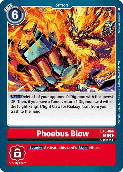 Phoebus Blow &mdash; Digimon Card Game card