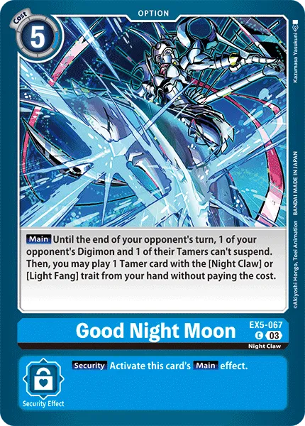 Good Night Moon &mdash; Digimon Card Game card