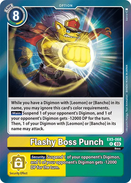 Flashy Boss Punch &mdash; Digimon Card Game card