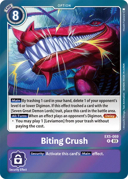 Biting Crush &mdash; Digimon Card Game card