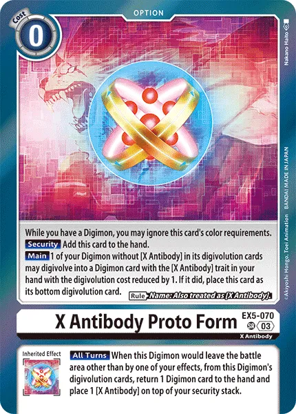X Antibody Proto Form &mdash; Digimon Card Game card