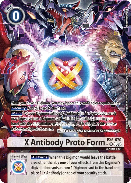 X Antibody Proto Form &mdash; Digimon Card Game card