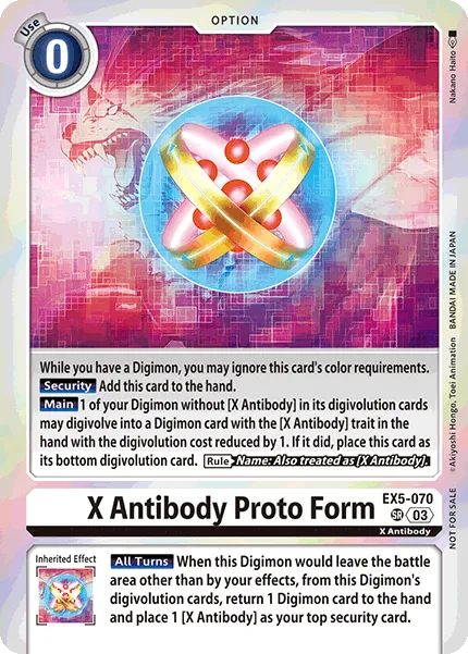 X Antibody Proto Form &mdash; Digimon Card Game card