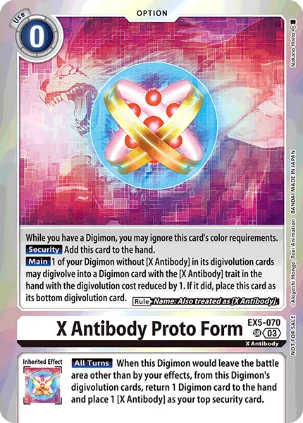 X Antibody Proto Form &mdash; Digimon Card Game card